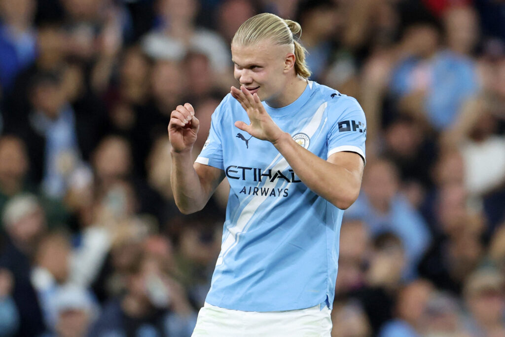 Haaland hits 50 Champions League goals in Man City cruise over 10-man Napoli