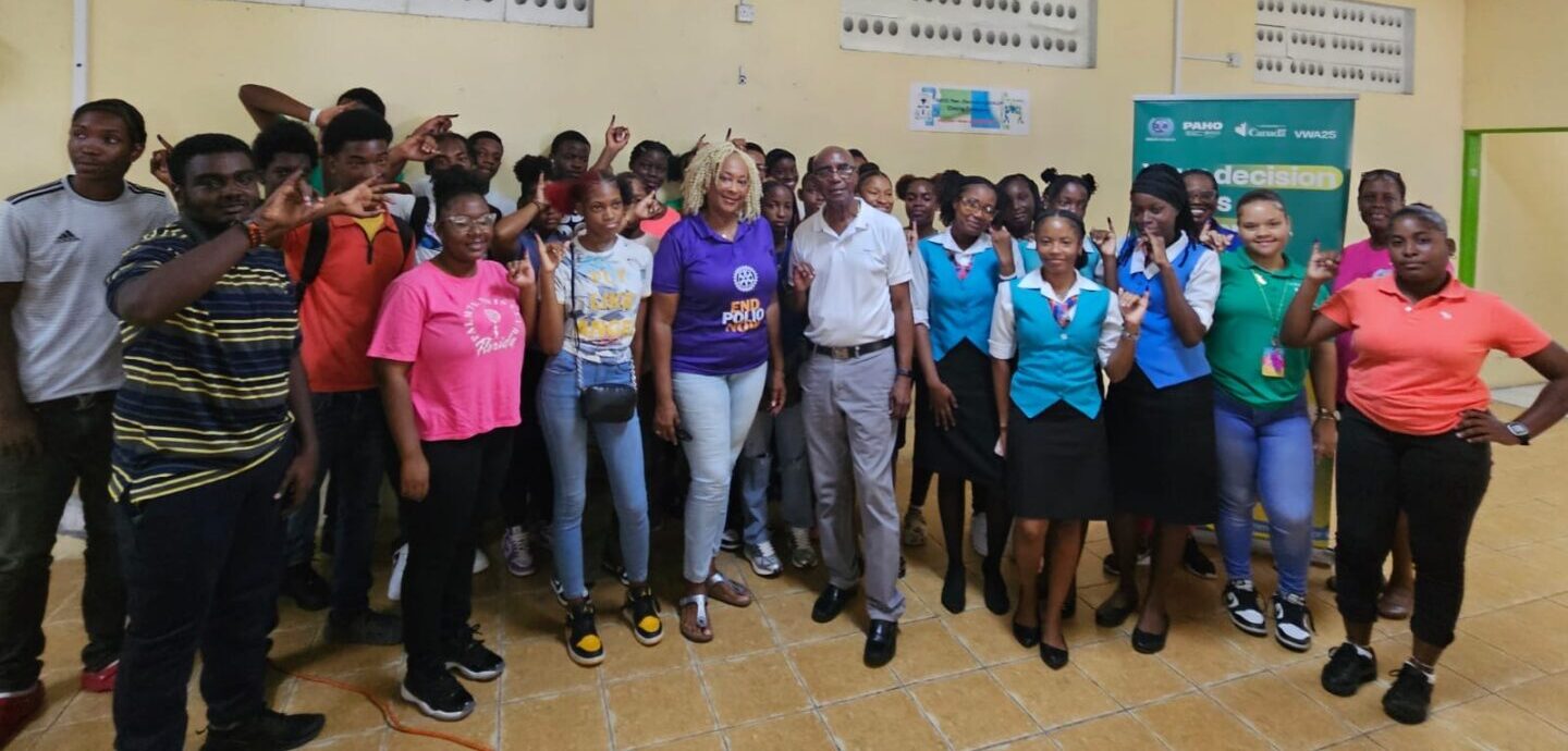 Rotary engages “Parents of Tomorrow” in Purple Pinkie Day at TAMCC