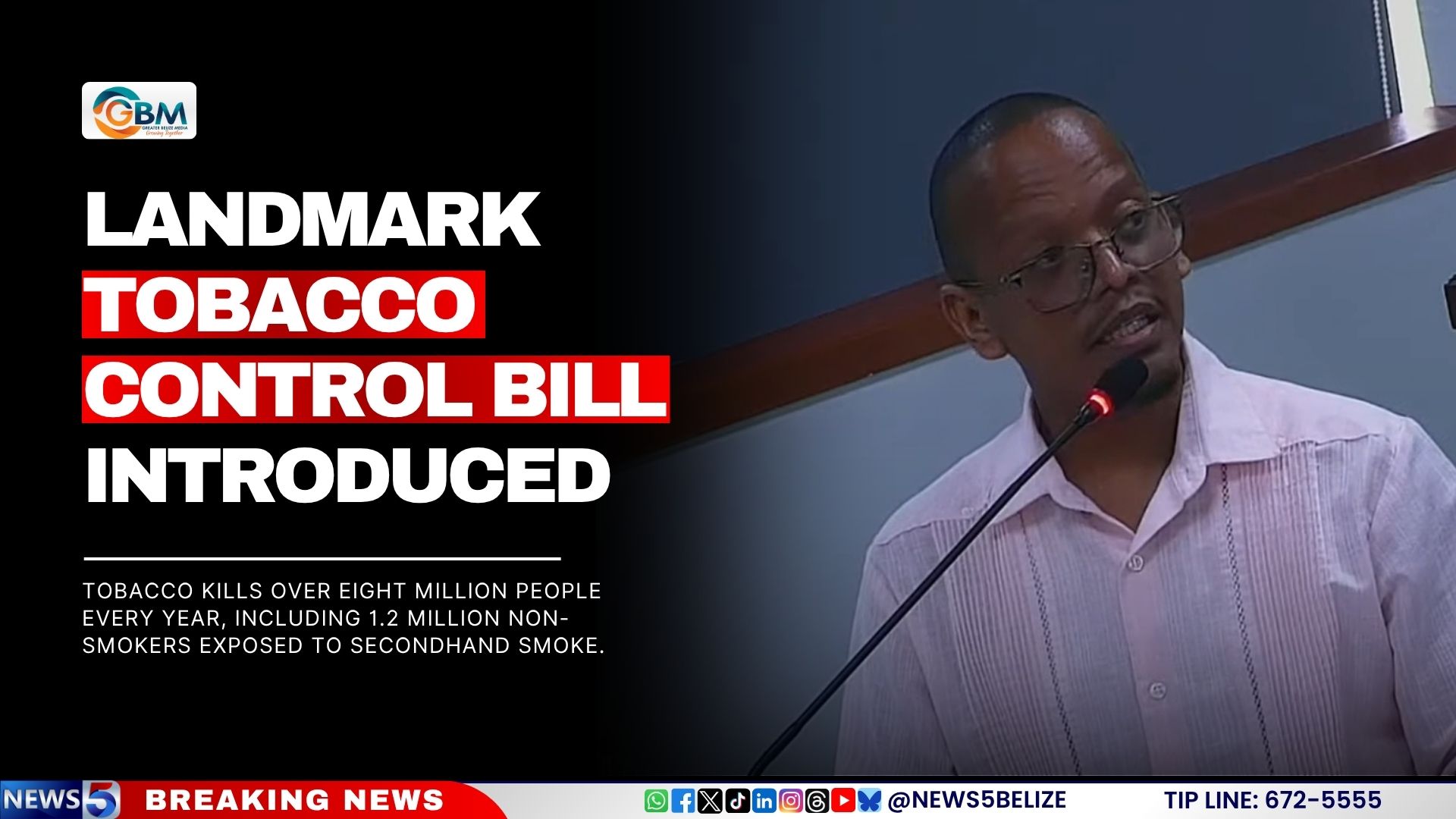 Landmark Tobacco Control Bill Introduced