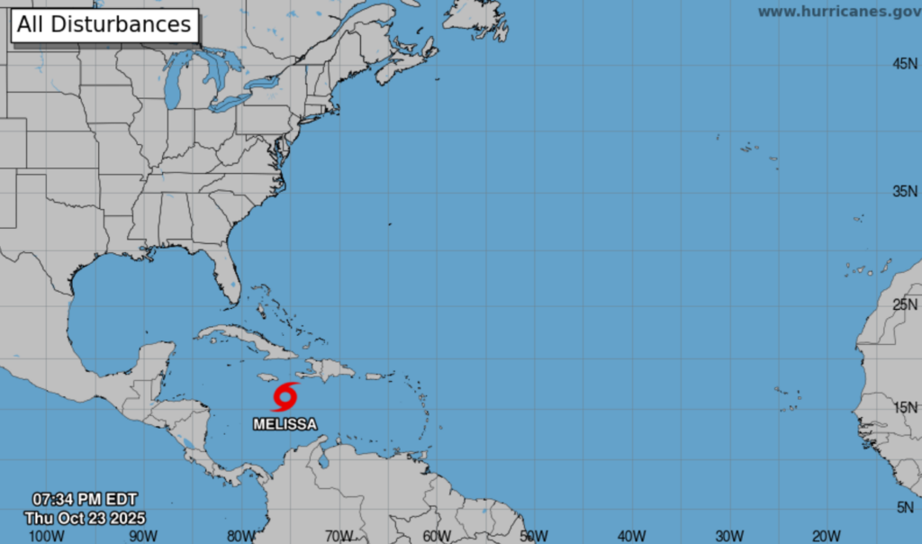 #EyeOnMelissa: Tropical storm continues slow motion towards Jamaica
