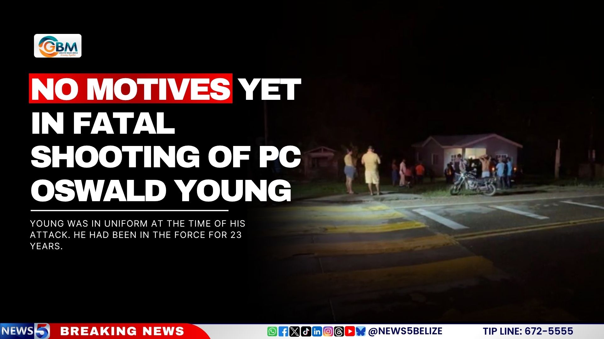 No Motives Yet in Fatal Shooting of PC Oswald Young