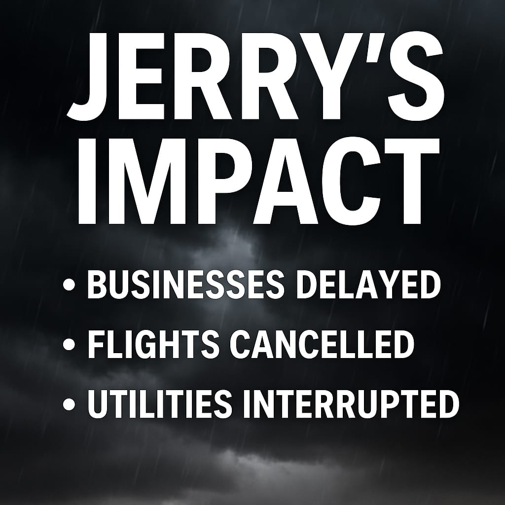 VIDEO: Tropical Storm Jerry Disrupts Business, Flights, and Utilities Across Antigua