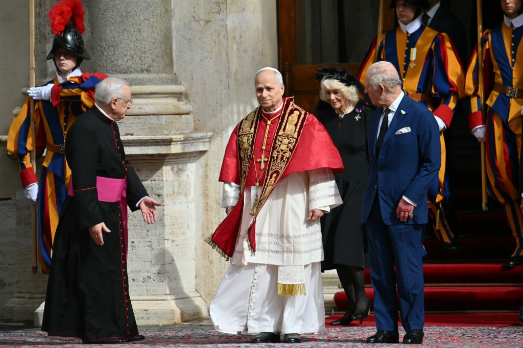 King Charles, Pope Leo pray together in historic first