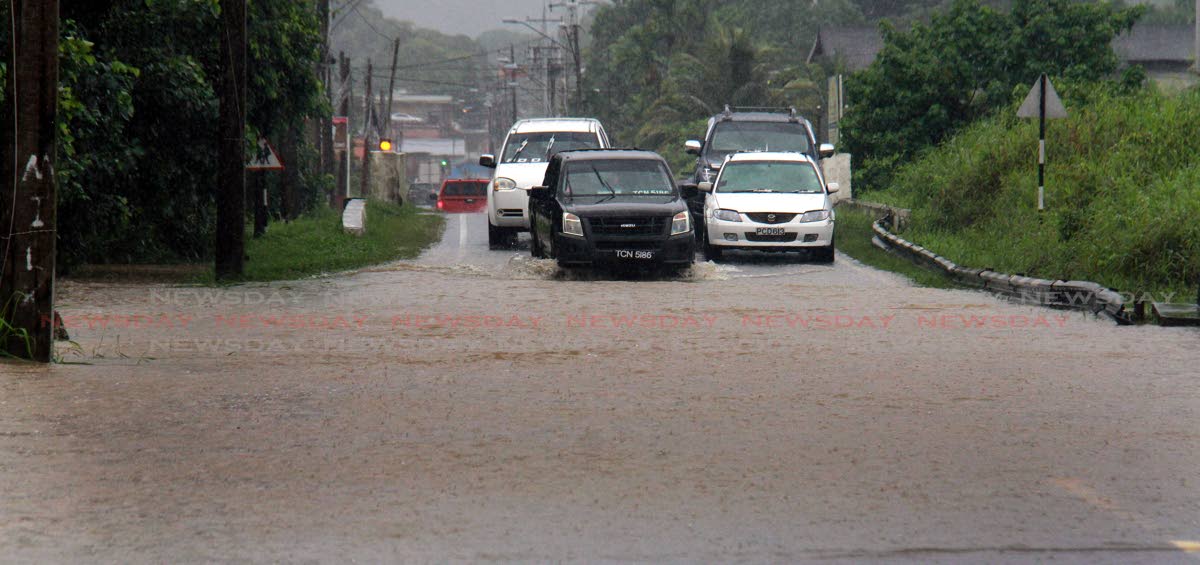 Flash flooding in south, central Trinidad
