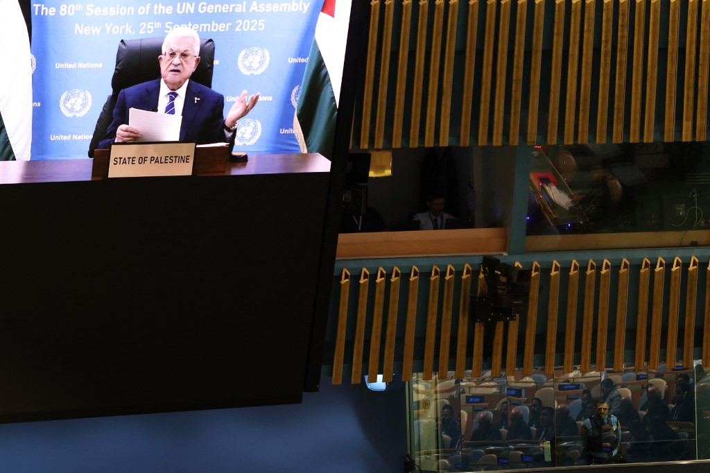 Palestinian leader tells UN no role for Hamas in state