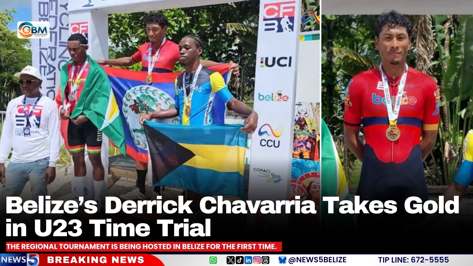 Belize’s Derrick Chavarria Takes Gold in U23 Time Trial