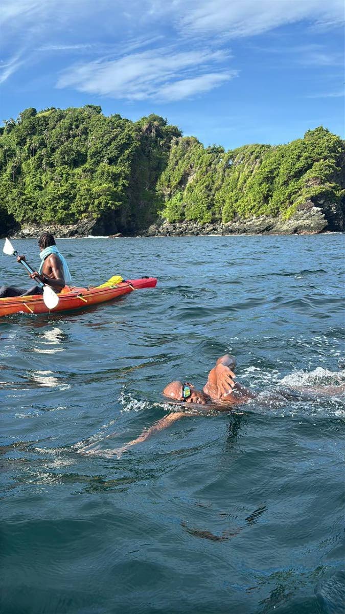 Strong currents stop John Procope from completing 100K swim around Tobago