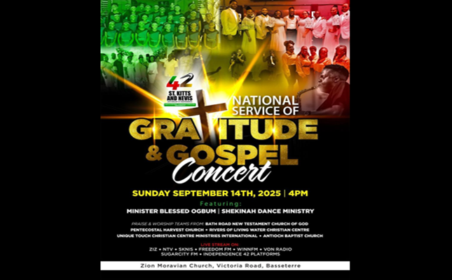 Saint Kitts and Nevis to gather in praise ahead of Independence Day