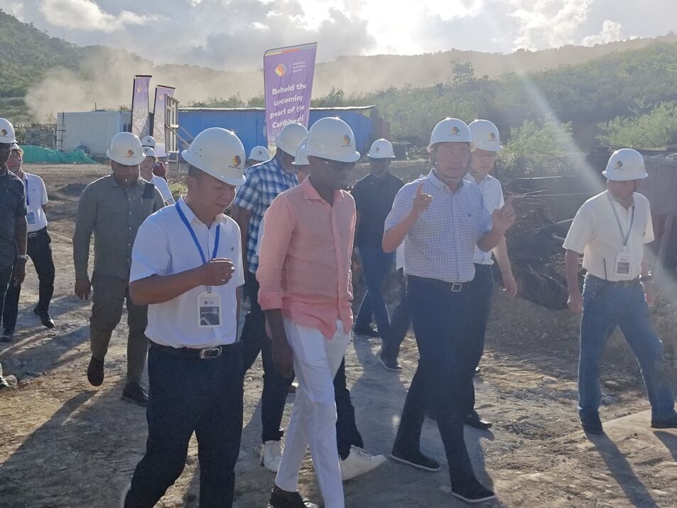 PM Dickon Mitchell praises progress at Grenada National Resort