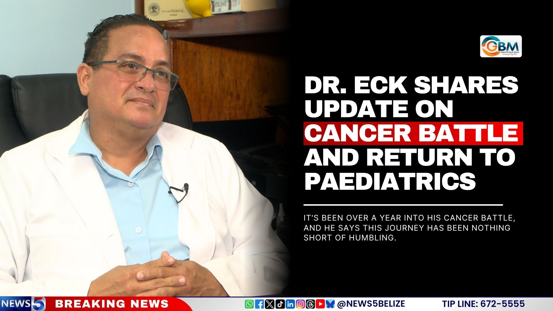 Dr. Eck Shares Update on Cancer Battle and Return to Paediatrics