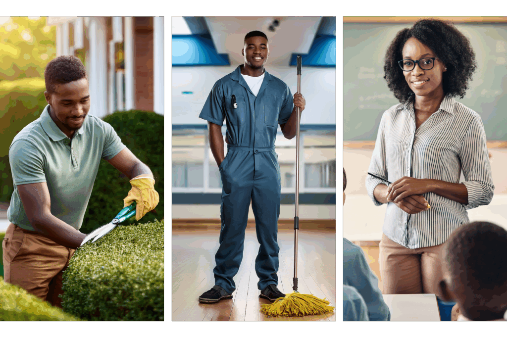 The gardener, the cleaner, the teacher