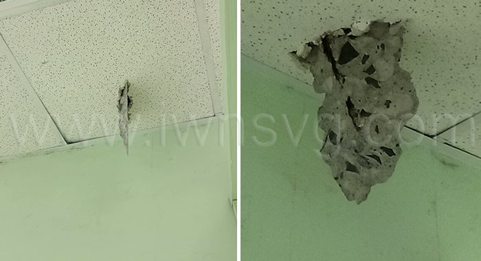 Concrete falling through hospital ceiling; nurses stop ‘hands-on work’