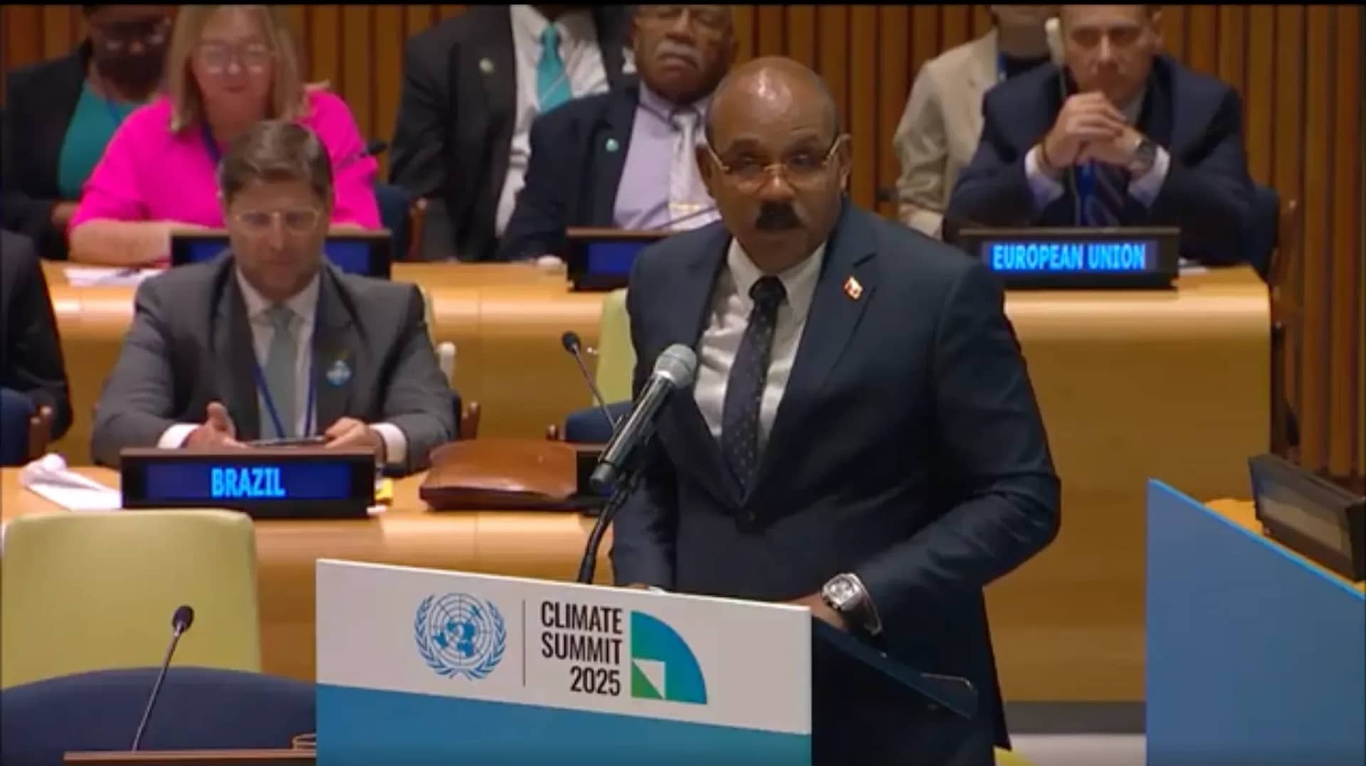 Antigua and Barbuda PM Tells UN: Take Polluters to Court if Diplomacy Fails