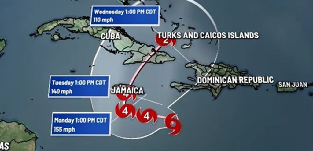 #EyeOnMelissa: Tropical Storm Melissa forecast to strike Jamaica as major hurricane early next week