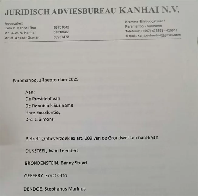 Kanhai: Ik trek gratieverzoek niet in