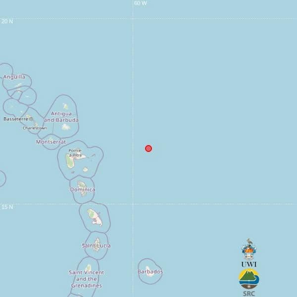 Earthquakes continue to be recorded east of Antigua