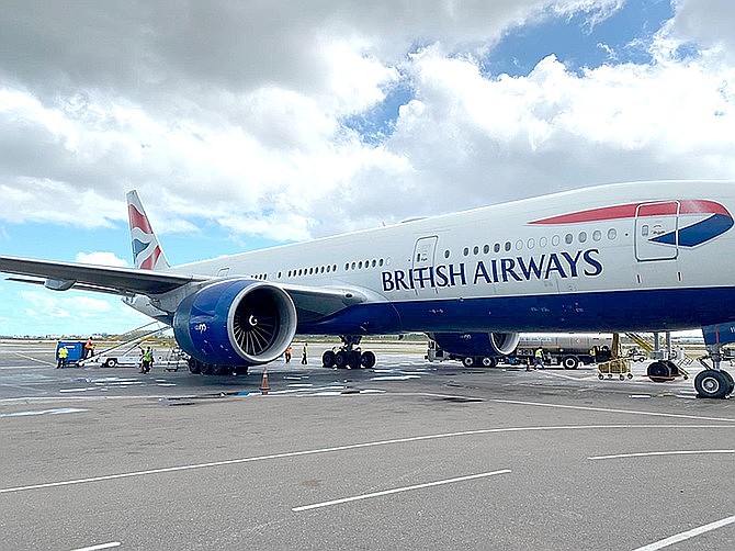 Lightning strikes British Airways flight bound for Nassau
