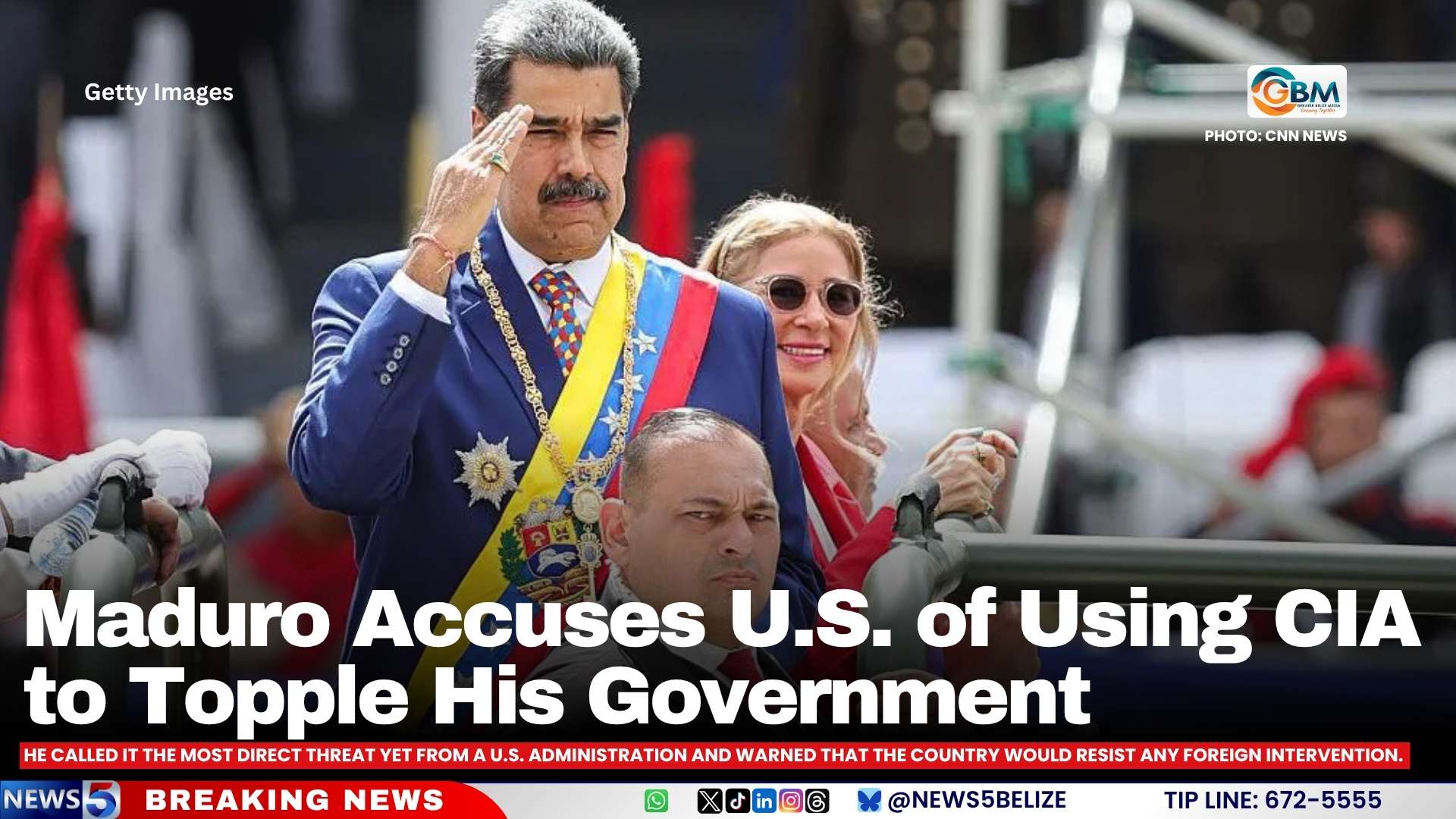 Maduro Accuses U.S. of Using CIA to Topple His Government