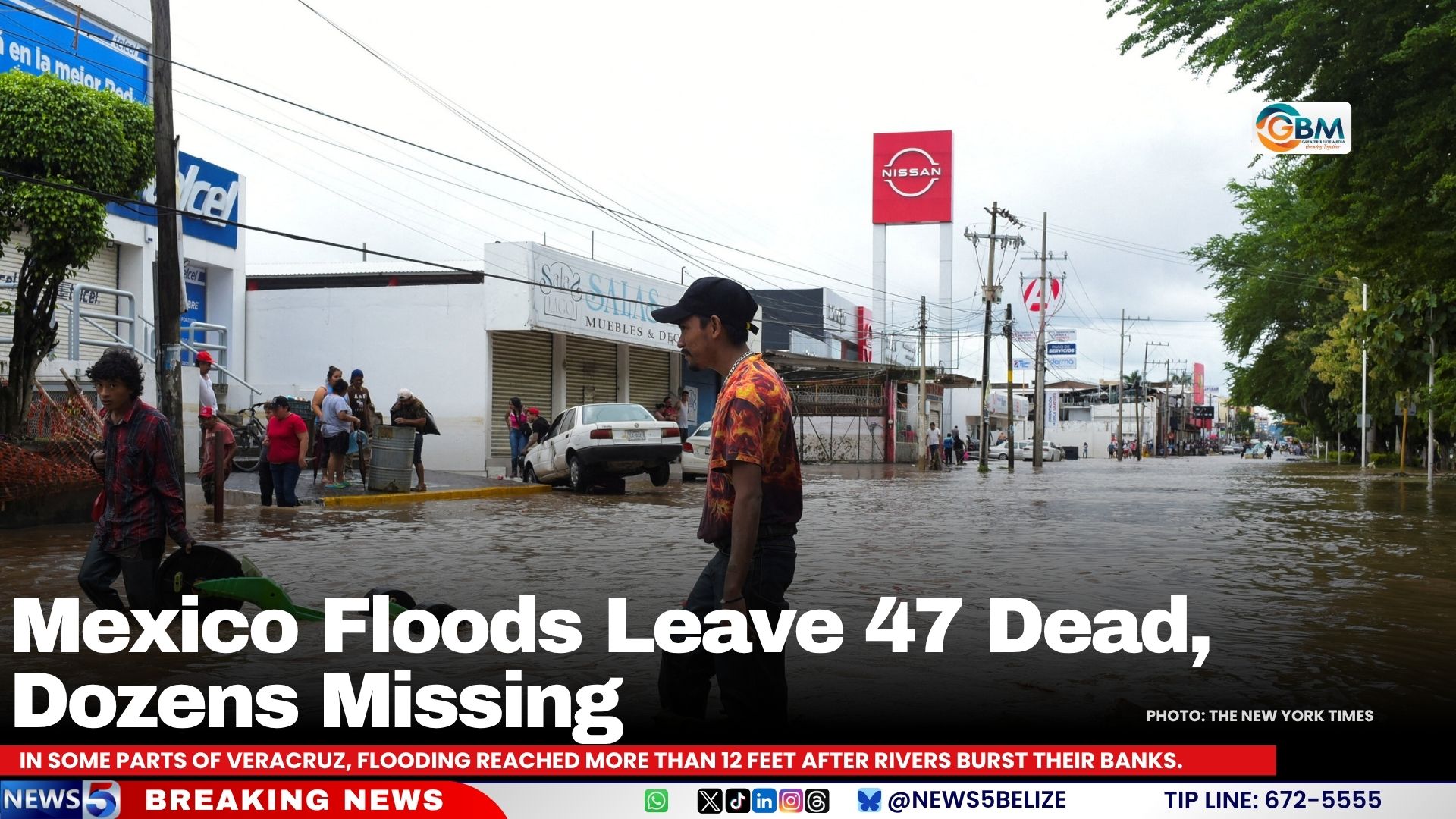 Mexico Floods Leave 47 Dead, Dozens Missing