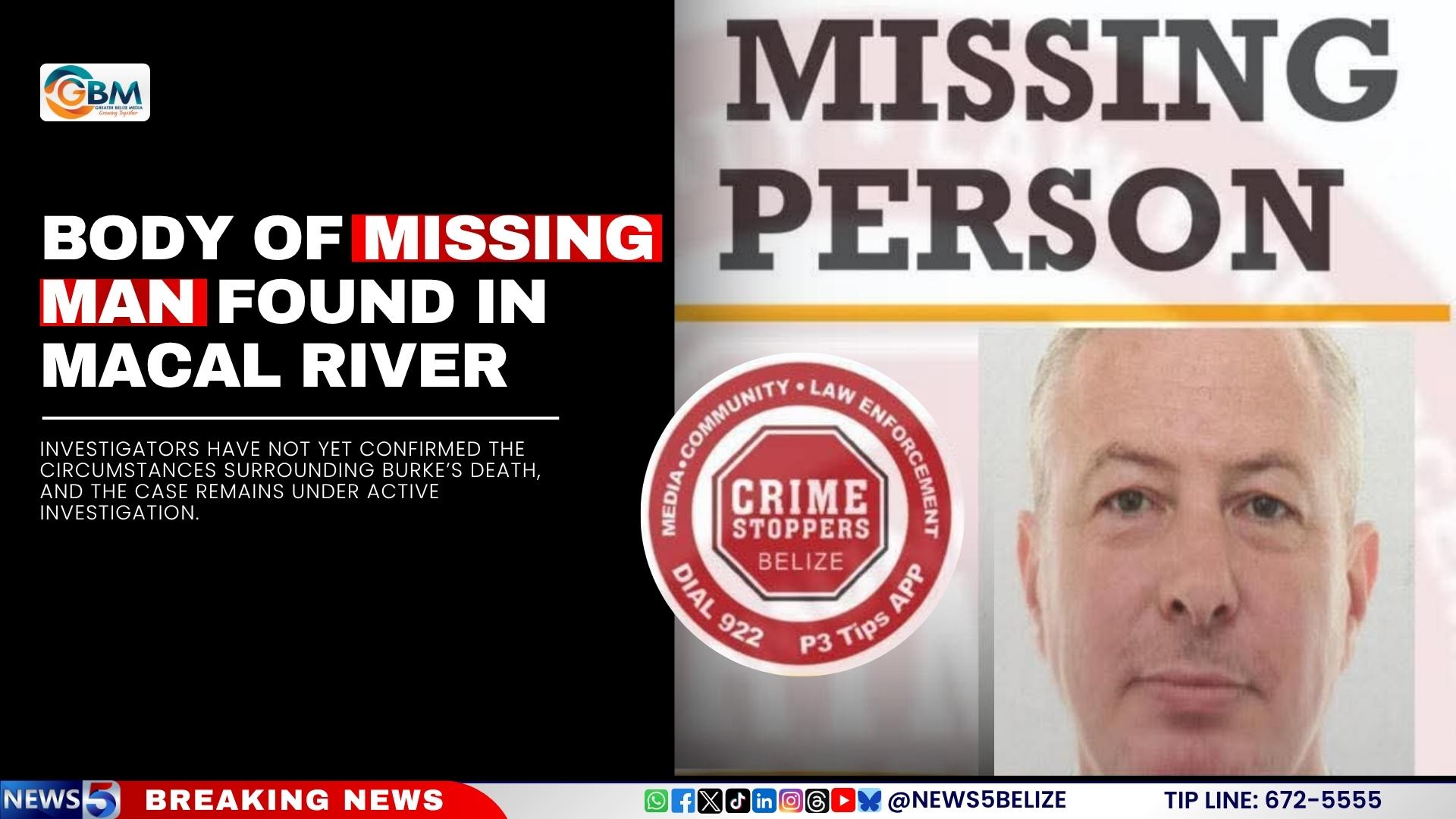 Body of Missing Man Found in Macal River