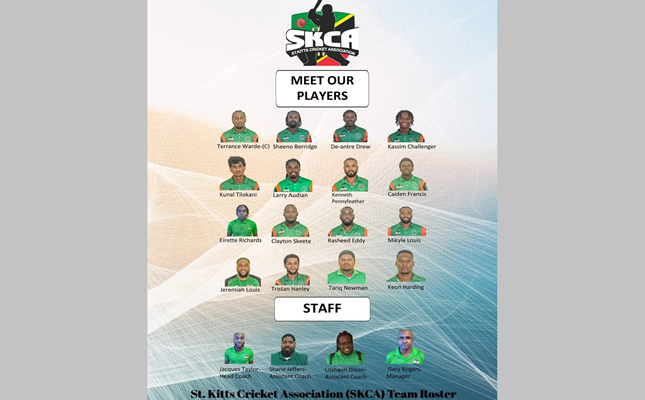 Team St. Kitts Announces Squad for Leeward Islands Cricket Tournament