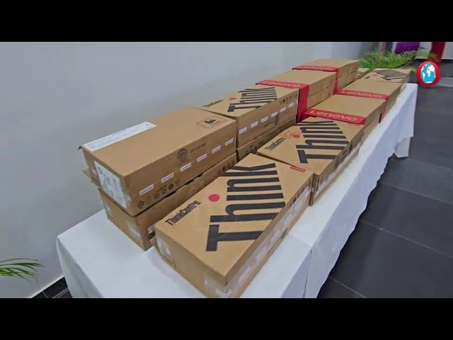 WATCH: Nursing students receive laptops from Richard and Diana Stewart Foundation