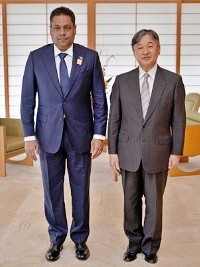 Diplomacy : Laurent Saint Cyr met with Emperor Naruhito of Japan