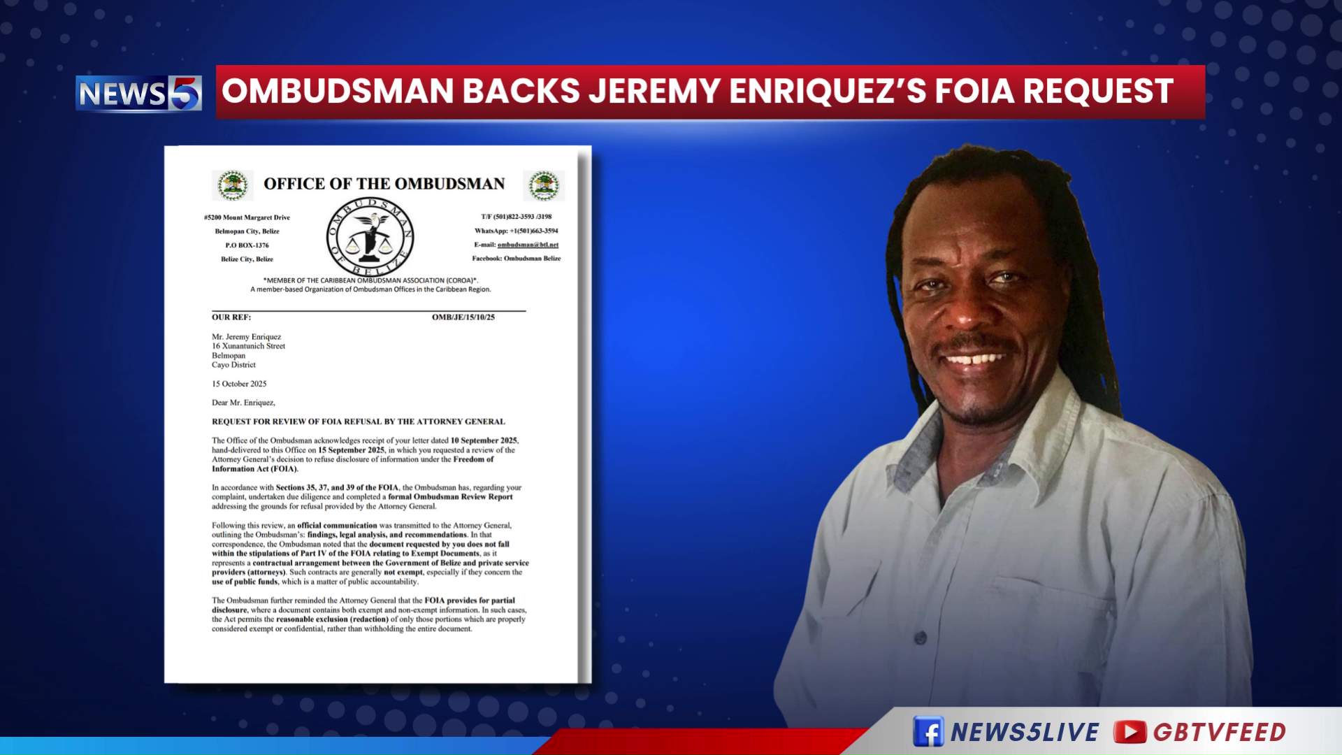 Ombudsman’s Office Backs Jerry Enriquez’s FOIA Request