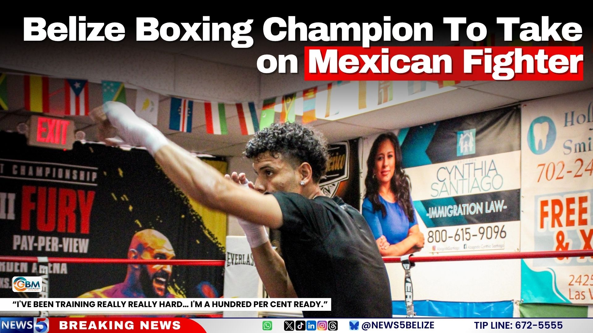 Belize Boxing Champion To Take on Mexican Fighter