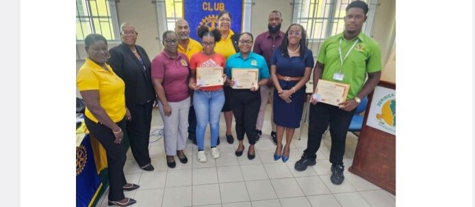 Rotary Club of Dominica inducts new Interact members at DSC, awards three scholarships