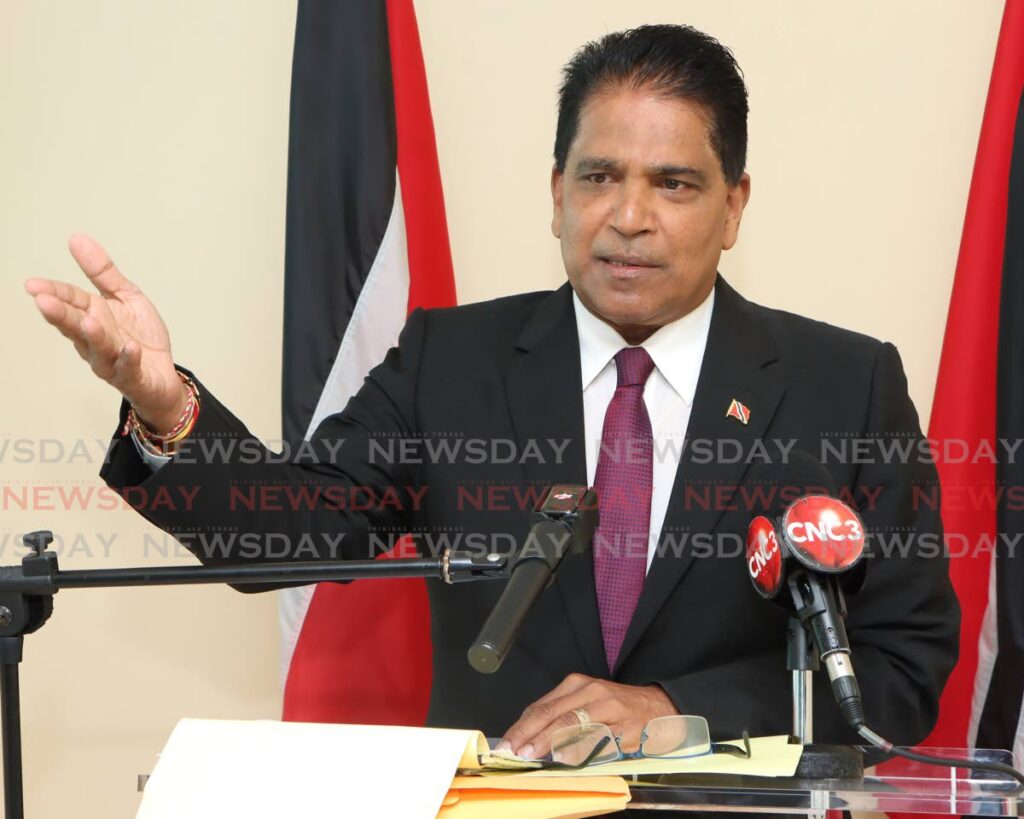 Moonilal hits ‘alarmist’ Rowley: Paria not for sale