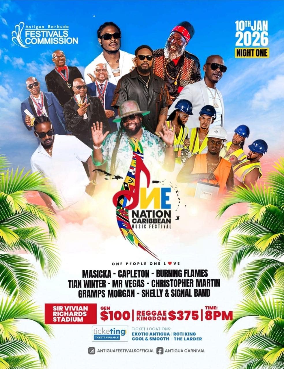 Antigua and Barbuda Festivals Commission Announces the Launch of Night One of the One Nation Caribbean Music Festival