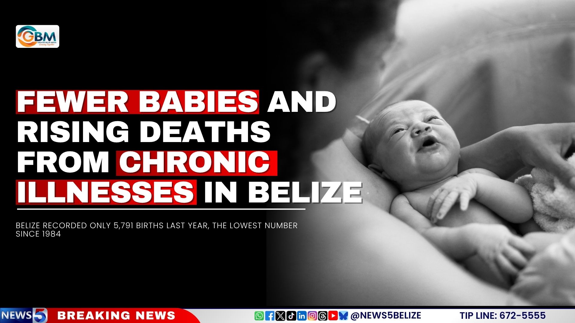 Fewer Babies and Rising Deaths from Chronic Illnesses in Belize