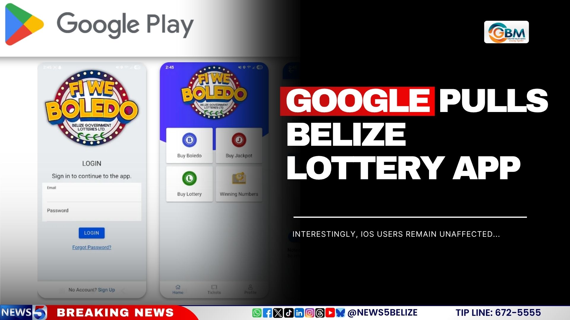 Google Pulls Belize Lottery App