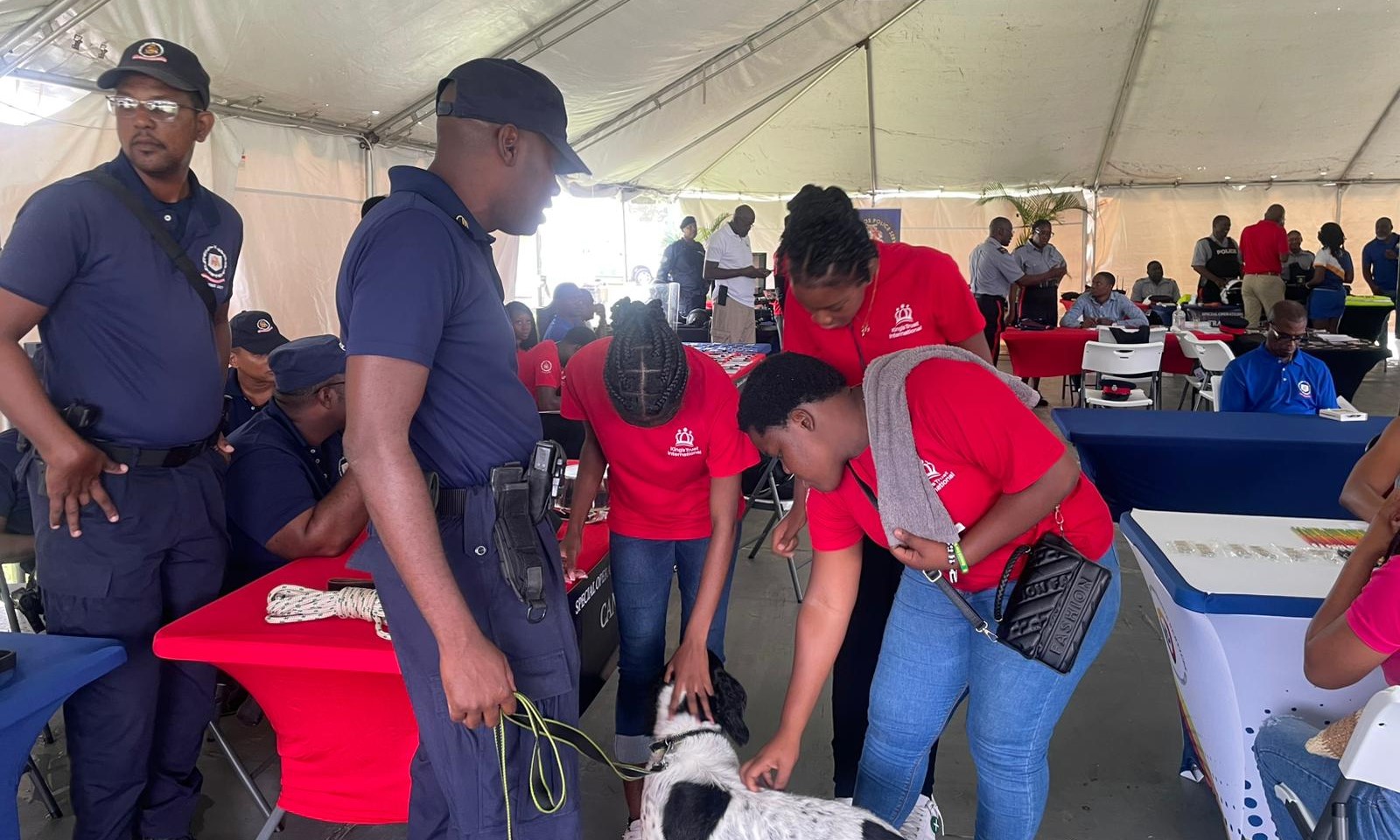 Encouraging turnout at police recruitment fair