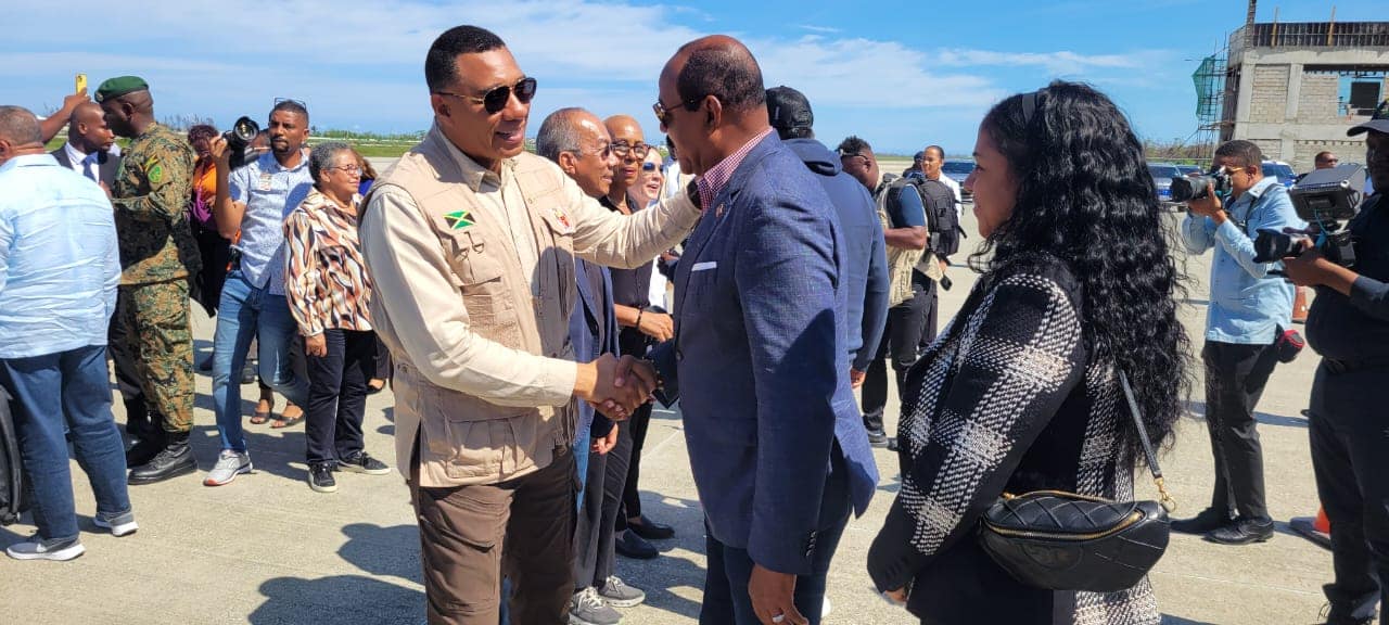 IN PICTURES: PM Browne Arrives in Jamaica with CARICOM Leaders to Assess Hurricane Devastation