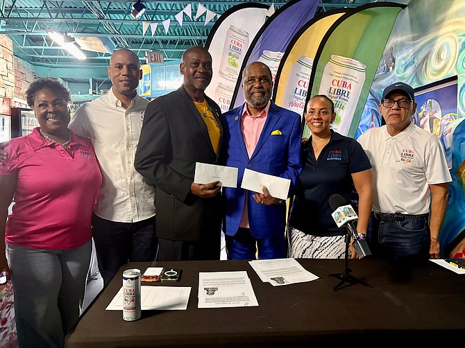 Saxon and Colours Junkanoo group leaders honoured for their contributions by Cuba Libre