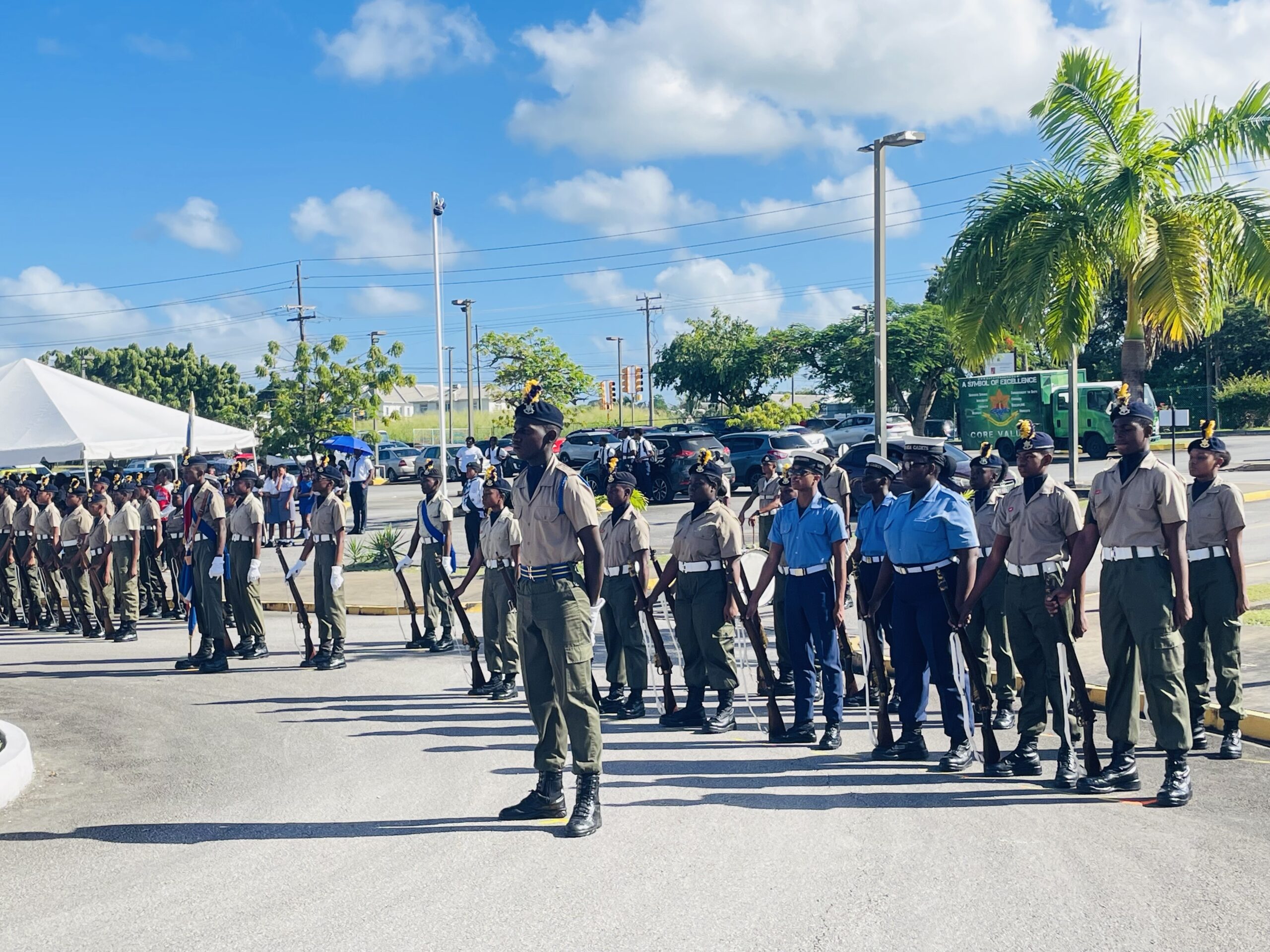 President marks Queen’s College 25-year Cadet Corps milestone