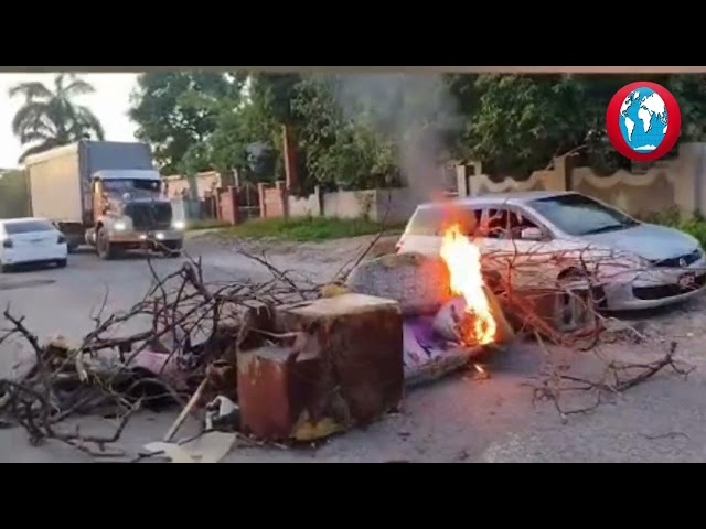 WATCH: Lime Tree Ground residents stage fiery protest over power outage