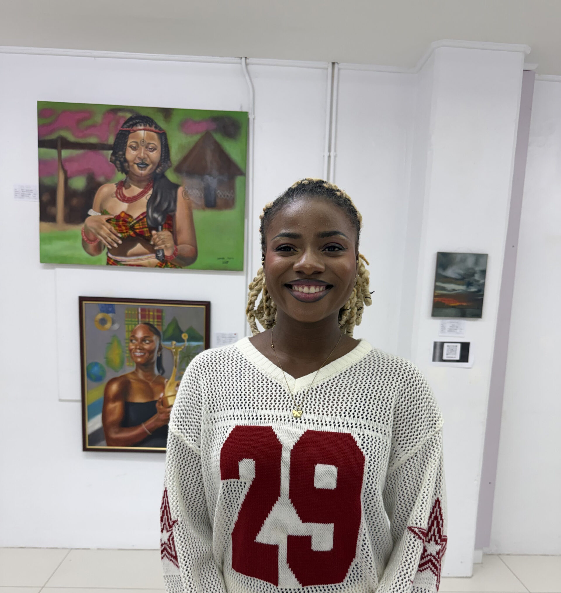 Nigerian artist, medical student Somto Doris showcases first art exhibition in Saint Lucia