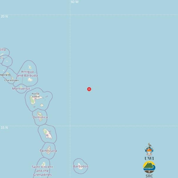 Magnitude 3.5 Quake Recorded East of Antigua