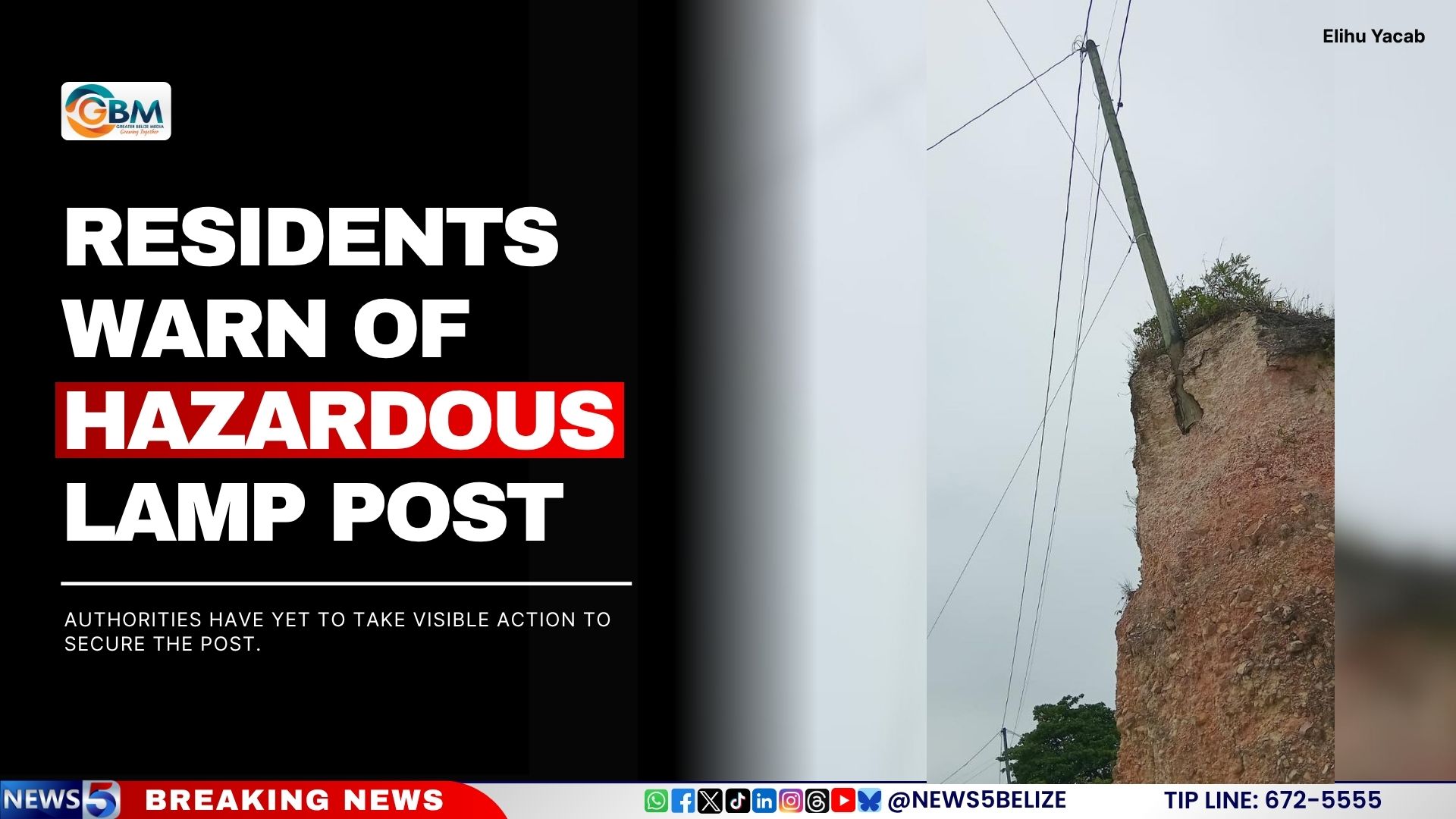 Residents Warn of Hazardous Lamp Post