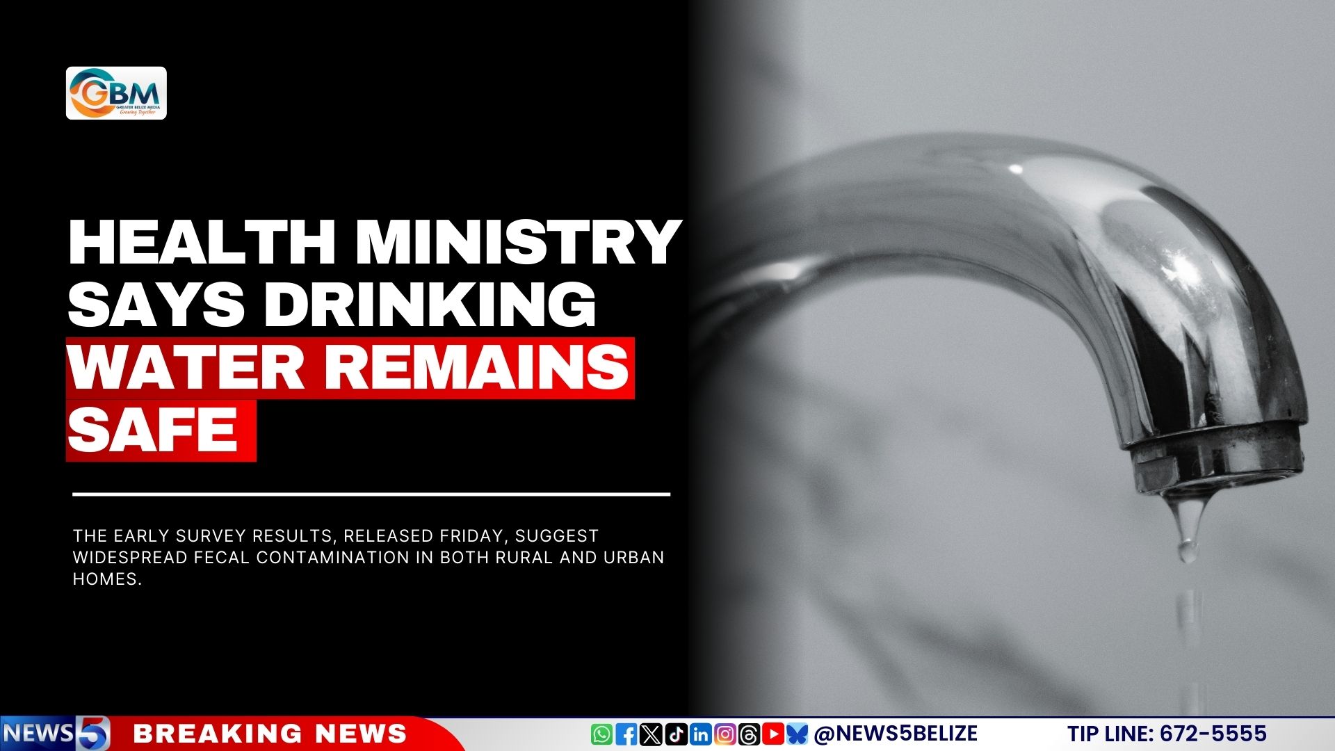 Health Ministry Says Drinking Water Remains Safe