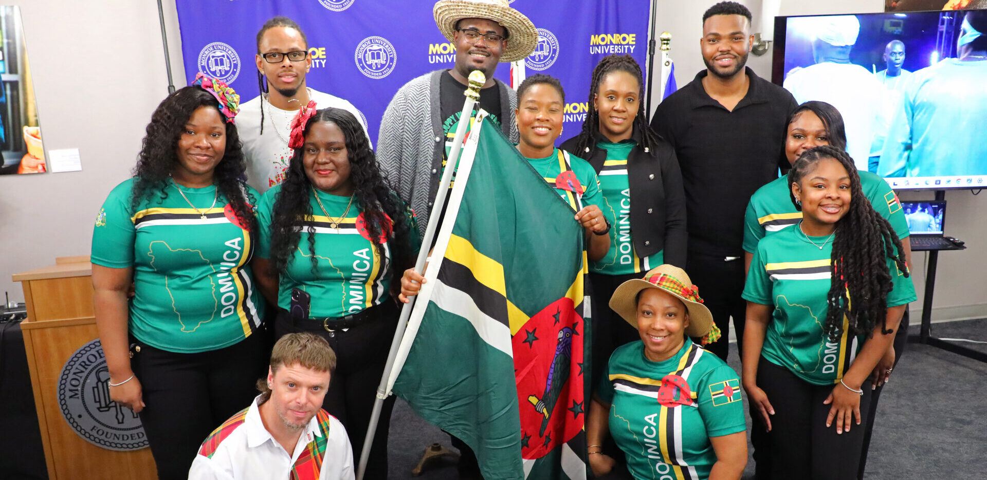 Dominican students and staff rep culture at Monroe College’s Caribbean gathering in New Rochelle