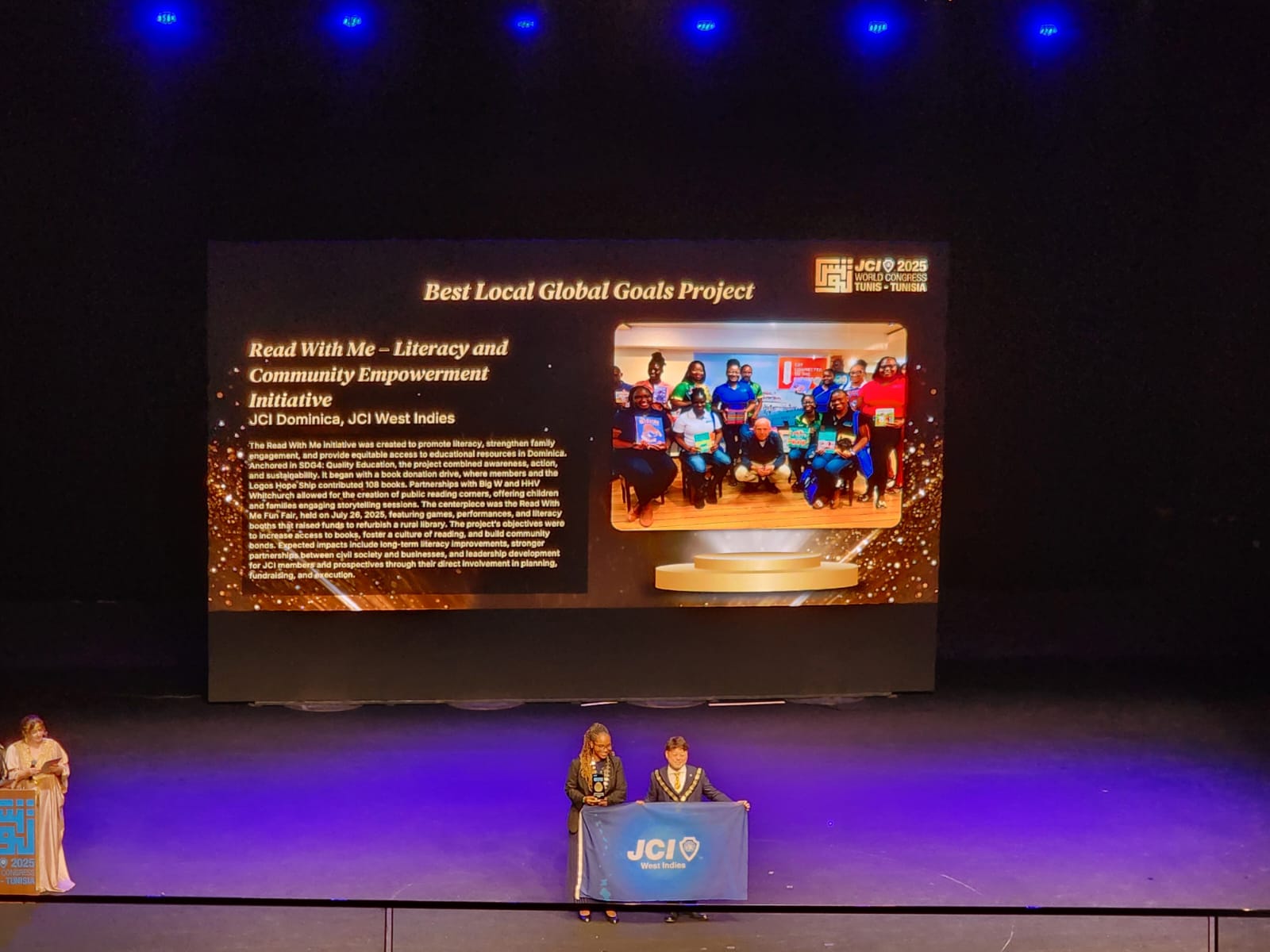 JCI Dominica Makes History, Wins Best Local Global Goals Project at 2025 JCI World Congress in Tunis, Tunisia