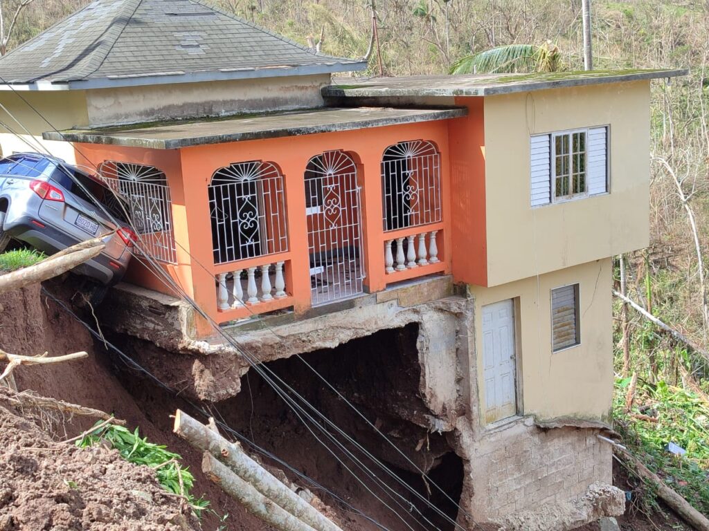 House in peril after landslide in John’s Hall