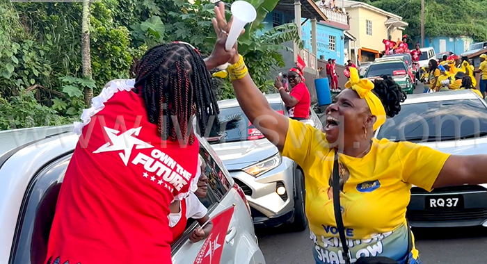 VIDEO: NDP, ULP supporters mingle in Rose Bank