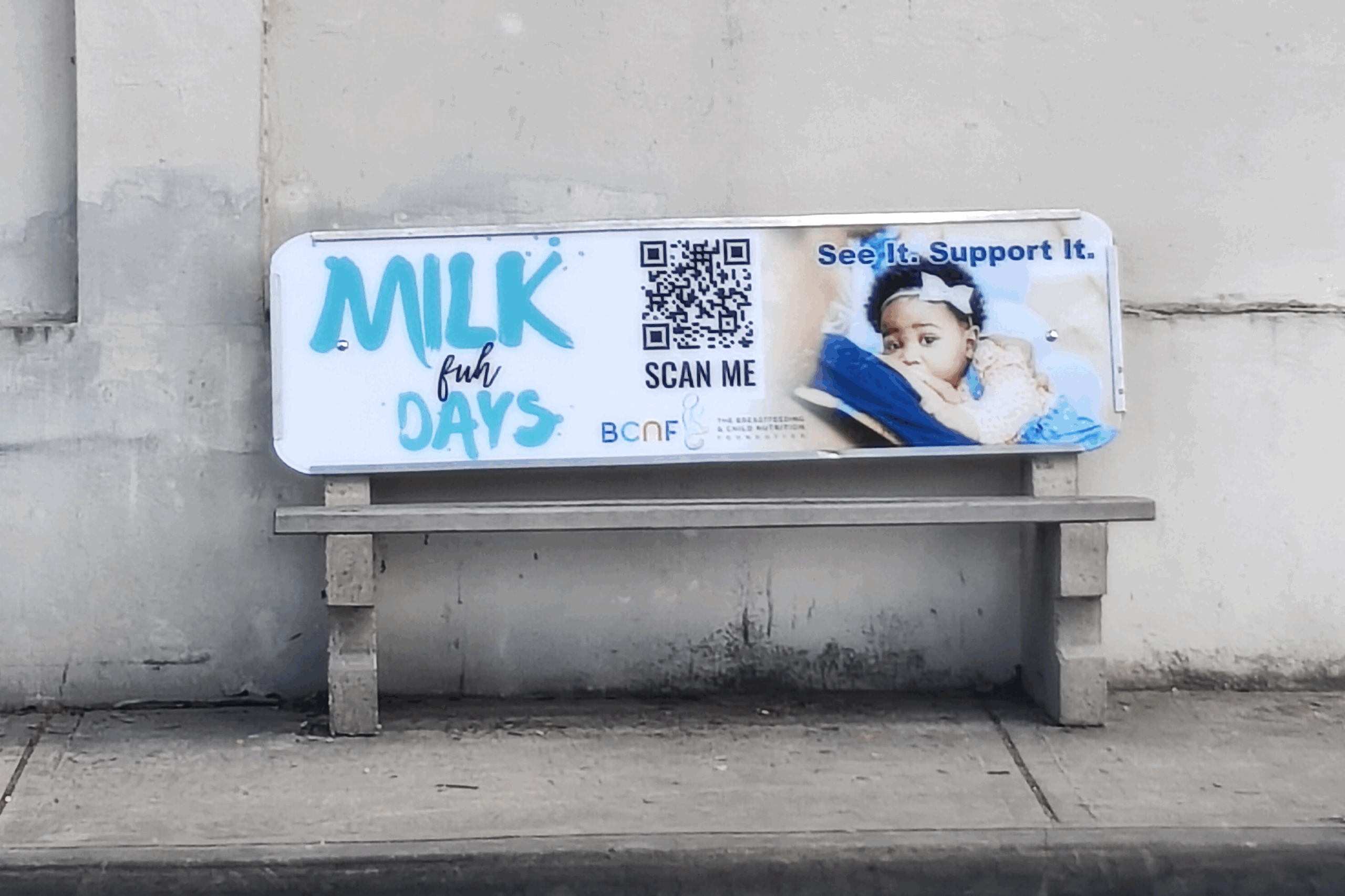 Benches champion breastfeeding in public spaces