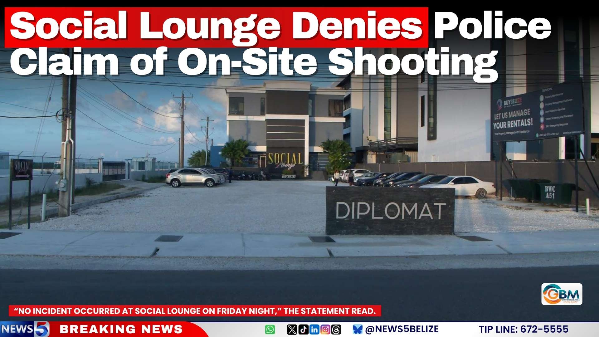 Social Lounge Denies Police Claim of On-Site Shooting