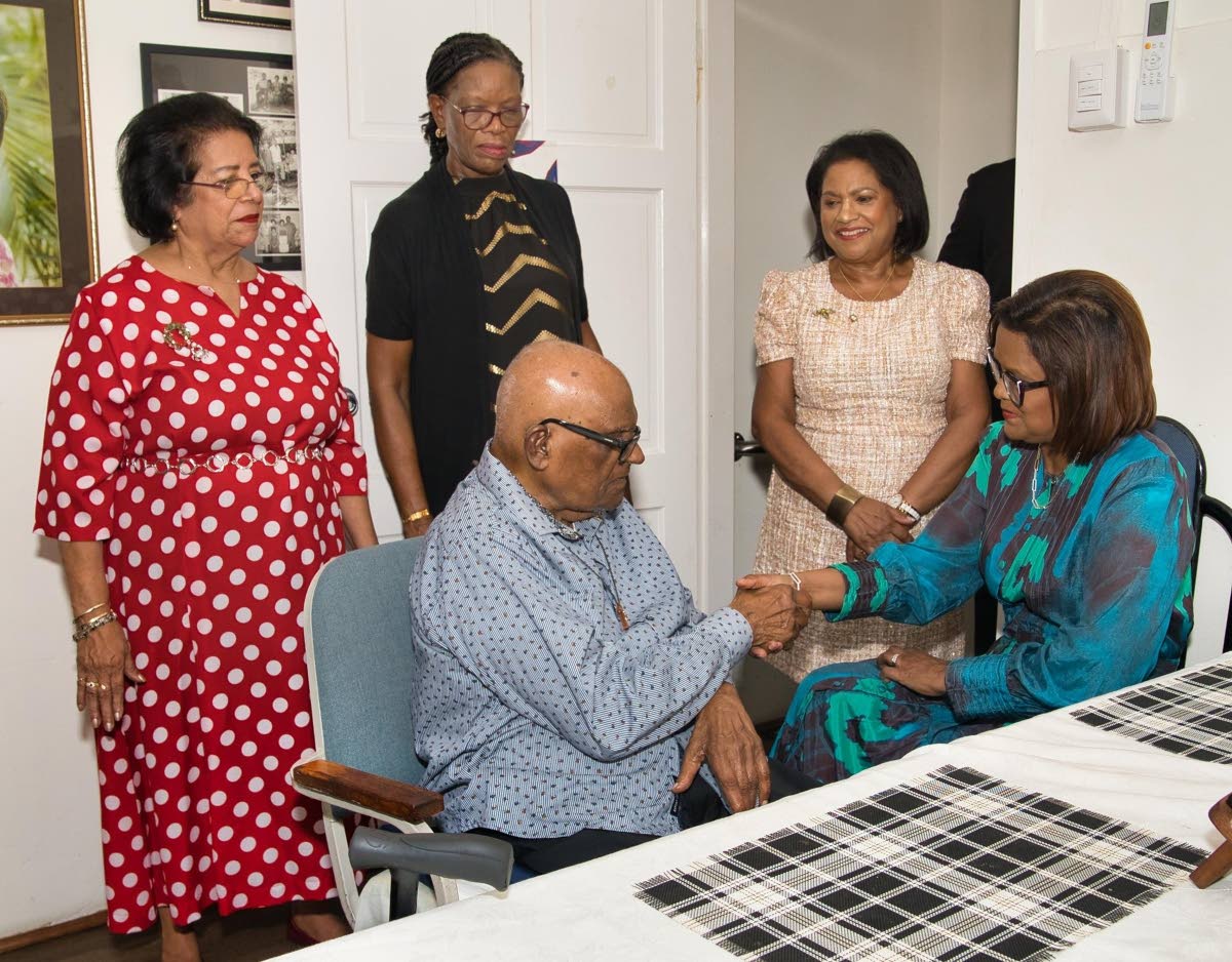 President Christine Kangaloo visits JC Mac Donald Home for the Aged